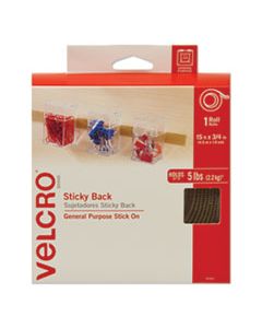 VEK90083 STICKY-BACK FASTENERS WITH DISPENSER, REMOVABLE ADHESIVE, 0.75" X 15 FT, BEIGE