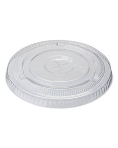 DXECL1424PET COLD DRINK CUP LIDS, FITS 16 OZ PLASTIC COLD CUPS, CLEAR, 100/SLEEVE, 10 SLEEVES/CARTON