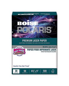 CASBPL0211 POLARIS PREMIUM LASER PAPER, 98 BRIGHT, 28LB, 8.5 X 11, WHITE, 500/REAM