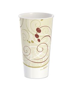 SCCRP28NPSYM DOUBLE SIDED POLY PAPER COLD CUPS, 28 OZ, SYMPHONY DESIGN, 40/PACK, 12 PACKS/CARTON