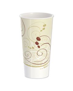 SCCRNP21PSYM DOUBLE SIDED POLY PAPER COLD CUPS, 21 OZ, SYMPHONY DESIGN, 50/PACK, 20 PACKS/CARTON