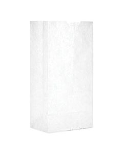 BAGGW4500 GROCERY PAPER BAGS, 30 LBS CAPACITY, #4, 5"W X 3.33"D X 9.75"H, WHITE, 500 BAGS