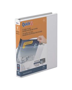 STW87010 QUICKFIT D-RING VIEW BINDER, 3 RINGS, 1" CAPACITY, 11 X 8.5, WHITE