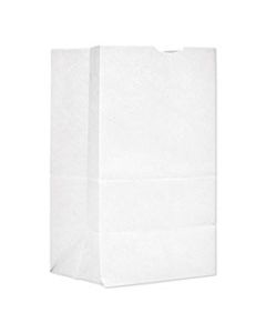 BAGGW20S500 GROCERY PAPER BAGS, 40 LBS CAPACITY, #20 SQUAT, 8.25"W X 5.94"D X 13.38"H, WHITE, 500 BAGS