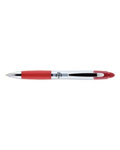 ZEB22430 Z-GRIP MAX RETRACTABLE BALLPOINT PEN, MEDIUM 1MM, RED INK, SILVER BARREL, DOZEN