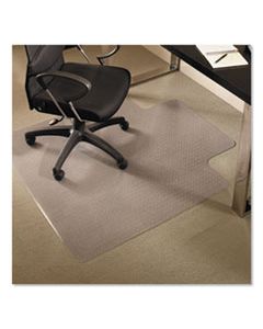 ESR122173 EVERLIFE CHAIR MATS FOR MEDIUM PILE CARPET WITH LIP, 45 X 53, CLEAR