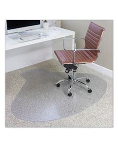 ESR122775 EVERLIFE CHAIR MATS FOR MEDIUM PILE CARPET, CONTOUR, 66 X 60, CLEAR