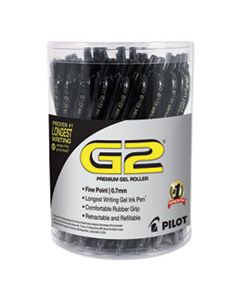 PIL84065 G2 PREMIUM RETRACTABLE GEL PEN, FINE 0.7MM, BLACK INK/BARREL, 36/PACK