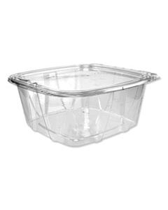 DCCCH64DEF SAFESEAL TAMPER-RESISTANT, TAMPER-EVIDENT DELI CONTAINERS WITH FLAT LID, 64 OZ, CLEAR, 200/CARTON