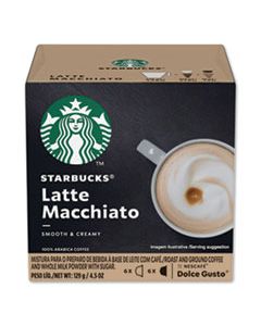 NES94142BX STARBUCKS COFFEE CAPSULES, LATTE MACCHIATO, 12/BOX