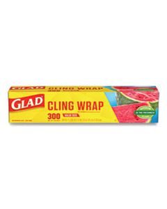 CLO00022 CLING WRAP PLASTIC WRAP, 300 SQUARE FOOT ROLL, CLEAR, 12/CARTON