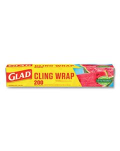 CLO00020CT CLINGWRAP PLASTIC WRAP, 200 SQUARE FOOT ROLL, CLEAR, 12/CARTON