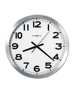 MIL625450 SPOKANE WALL CLOCK, 15.75" OVERALL DIAMETER, SILVER CASE, 1 AA (SOLD SEPARATELY)