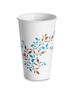 HUH62912 SINGLE WALL HOT CUPS 16 OZ, VINE DESIGN, 1,000/CARTON