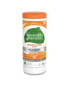 SEV22812EA BOTANICAL DISINFECTING WIPES, LEMONGRASS CITRUS, 1-PLY, WHITE, 7 X 8, 35 WIPES