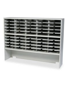 MLNSR6046RPG KWIK-FILE MAILFLOW-TO-GO 2 TIER SORTER W/RISER, 50 POCKETS, 60 X 13 1/4 X 46 1/4