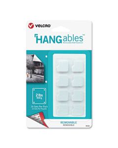 VEK95184 HANGABLES REMOVABLE WALL FASTENERS, 0.75" X 0.75", WHITE, 16/PACK