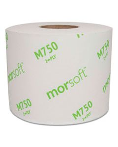 MORM75036 MORSOFT MILLENNIUM BATH TISSUE, SPLIT-CORE, SEPTIC SAFE, 2-PLY, WHITE, INDIVIDUALLY WRAPPED, 750 SHEETS/ROLL, 36 ROLLS/CARTON