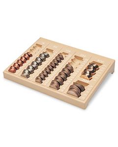 MMF221611003 ONE-PIECE PLASTIC COUNTEX II COIN TRAY W/6 COMPARTMENTS, SAND