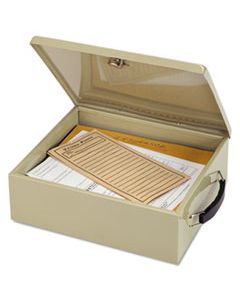 MMF221615103 JUMBO CASH BOX W/LOCK, SAND