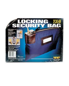 MMF233110808 SEVEN-PIN SECURITY/NIGHT DEPOSIT BAG W/2 KEYS, NYLON, 8 1/2 X 11, NAVY