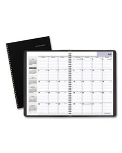 AAGAY200 ACADEMIC MONTHLY PLANNER, 12 X 8, BLACK, 2024-2025