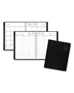 AAG70950X05 CONTEMPORARY WEEKLY/MONTHLY PLANNER, COLUMN, 11 X 8.25, BLACK COVER, 2024