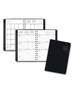 AAG70100X05 CONTEMPORARY WEEKLY/MONTHLY PLANNER, BLOCK, 8.5 X 5.5, BLACK COVER,2023