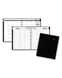 AAG70950E05 MOVE-A-PAGE WEEKLY/MONTHLY APPOINTMENT BOOK, 11 X 8.75, BLACK, 2024