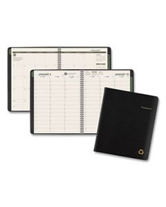 AAG70951G05 RECYCLED WEEKLY/MONTHLY CLASSIC APPOINTMENT BOOK, 8.75 X 7, BLACK, 2024