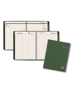 AAG70950G60 RECYCLED WEEKLY/MONTHLY CLASSIC APPOINTMENT BOOK, 11 X 8.25, GREEN, 2024