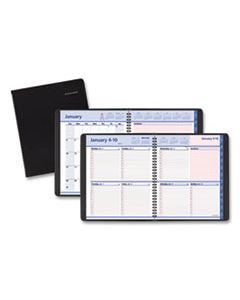 AAG76PN0105 QUICKNOTES WEEKLY/MONTHLY APPOINTMENT BOOK, 8 X 10, BLACK/PINK, 2024