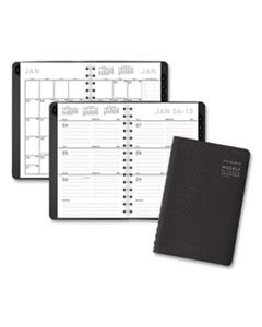 AAG70100X45 CONTEMPORARY WEEKLY/MONTHLY PLANNER, BLOCK, 8.5 X 5.5, GRAPHITE COVER, 2024