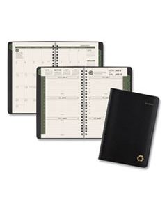 AAG70100G05 RECYCLED WEEKLY/MONTHLY APPOINTMENT BOOK, 8.5 X 5.5, BLACK, 2024