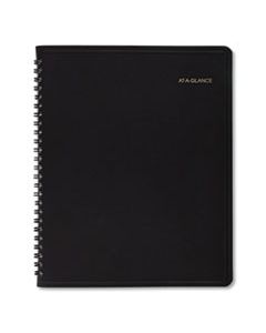 AAG7065005 WEEKLY/MONTHLY APPOINTMENT BOOK, 8.75 X 7, BLACK, 2024
