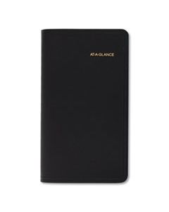 AAG7000805 COMPACT WEEKLY APPOINTMENT BOOK, 6.25 X 3.25, BLACK,2023