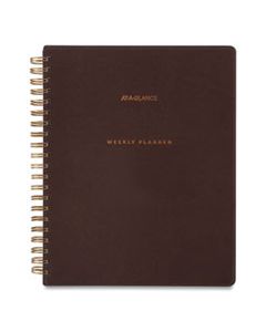 AAGYP90509 SIGNATURE COLLECTION DISTRESSED BROWN WEEKLY MONTHLY PLANNER, 11 X 8.5, , 2024-2025