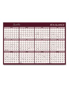 AAGA152 REVERSIBLE HORIZONTAL ERASABLE WALL PLANNER, 48 X 32,2023