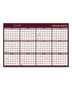 AAGA152 REVERSIBLE HORIZONTAL ERASABLE WALL PLANNER, 48 X 32, 2024