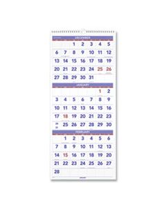 AAGPM1128 VERTICAL-FORMAT THREE-MONTH REFERENCE WALL CALENDAR, 12 X 27, 2024