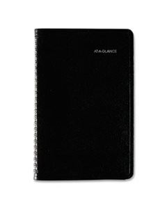AAGG20000 BLOCK FORMAT WEEKLY APPOINTMENT BOOK, 8.5 X 5.5, BLACK, 2024