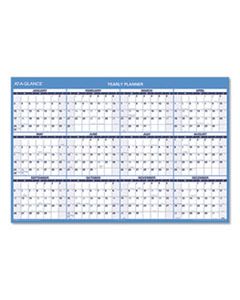AAGPM30028 HORIZONTAL ERASABLE WALL PLANNER, 48 X 32, BLUE/WHITE, 2024