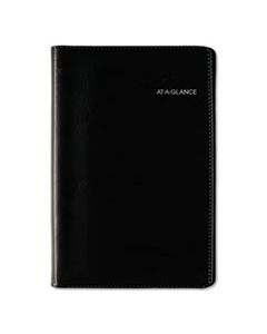 AAGG23500 WEEKLY POCKET APPT BOOK, PHONE/ADDRESS TABS, 6 X 3.5, BLACK, 2024