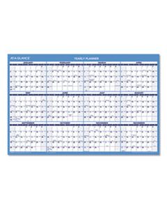 AAGPM200S28 HORIZONTAL ERASABLE WALL PLANNER, 36 X 24, RED/WHITE AY 2024-2025, BLUE/WHITE RY2023
