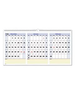 AAGPM1528 QUICKNOTES THREE-MONTH WALL CALENDAR, HORIZONTAL FORMAT, 24 X 12, 2024