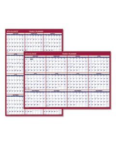AAGPM2628 ERASABLE VERTICAL/HORIZONTAL WALL PLANNER, 24 X 36, BLUE/RED, 2024