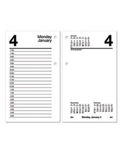AAGE717T50 DESK CALENDAR REFILL WITH TABS, 6 X 3.5, WHITE,2023