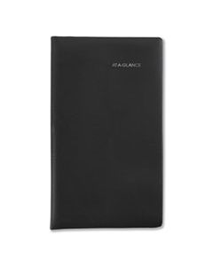 AAGSK5300 POCKET-SIZED MONTHLY PLANNER, 6 X 3.5, BLACK, 2024