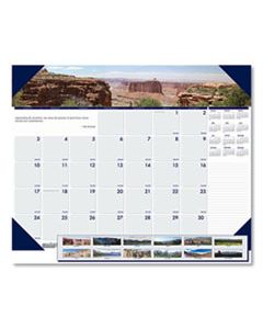 HOD176 RECYCLED MOUNTAINS OF THE WORLD PHOTO MONTHLY DESK PAD CALENDAR, 22 X 17, 2024