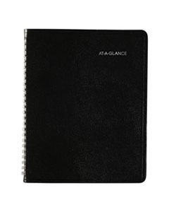 AAGG53500 OPEN-SCHEDULE WEEKLY APPOINTMENT BOOK, 8.75 X 7, BLACK, 2024